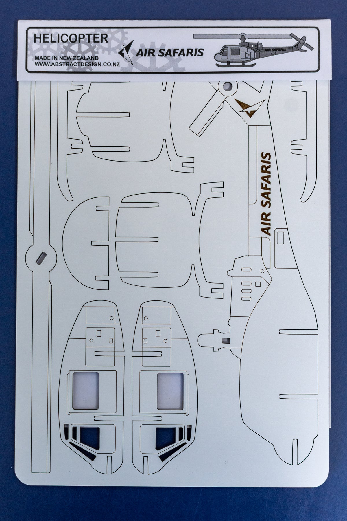 Air Safaris Helicopter Flatpack Model (A4)